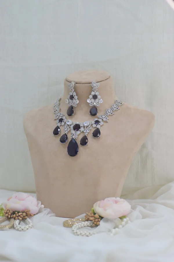 Purple_Brass_Necklace_Set_For_Women